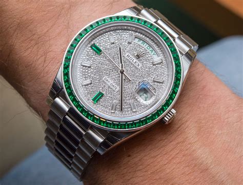 rolex daydate green emerqld|rolex perpetual day date price.